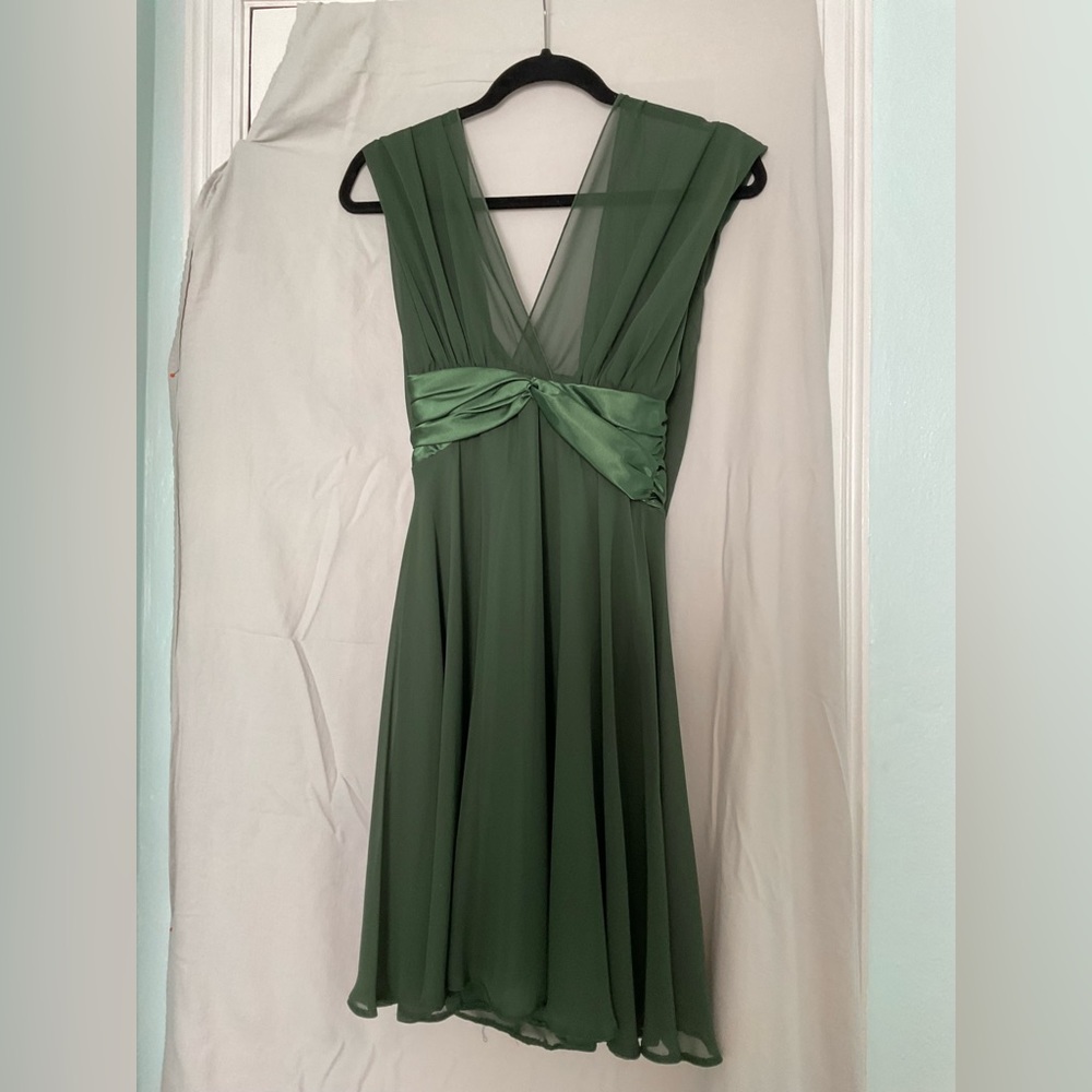 Green Cocktail Halter Dress